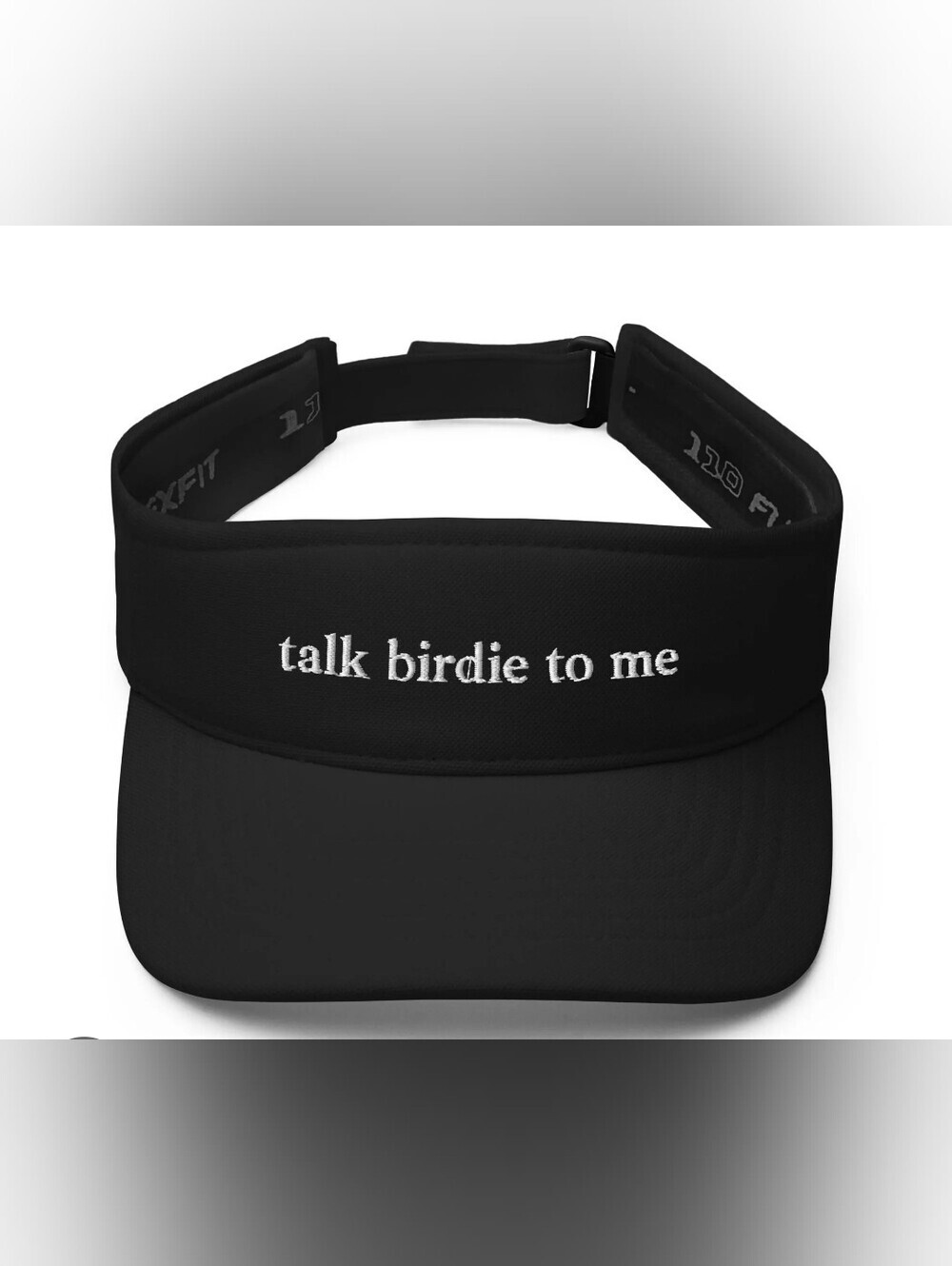 Unisex Embroidered "Talk Birdie To Me" Golf Visor OS Adjustable
